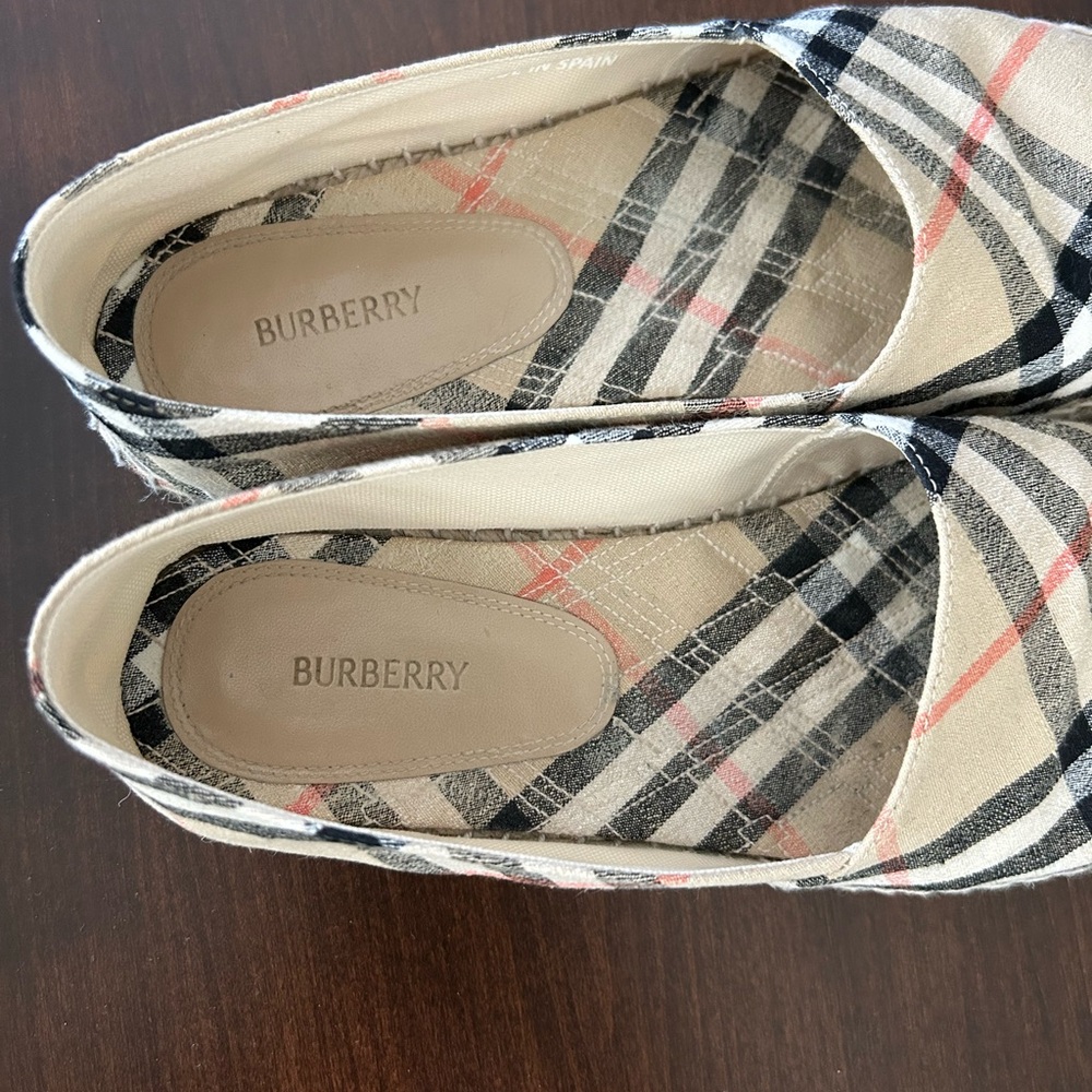 Burberry Women's Plaid Espadrilles - Black, Cream, and Red - Picture 3 of 3